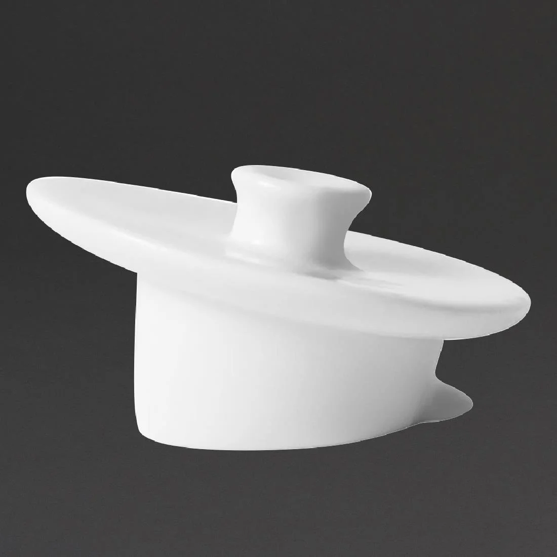 Churchill Art de Cuisine Menu Porcelain Lids for 420ml Beverage Pots (6 Pack)