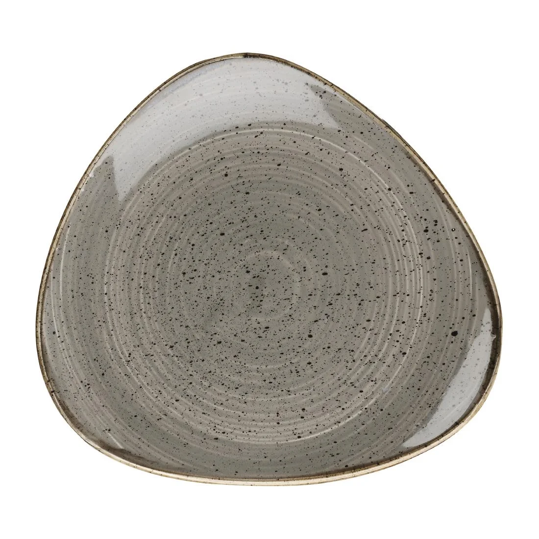 Churchill Stonecast Lotus Plates Peppercorn Grey 203mm (12 Pack)