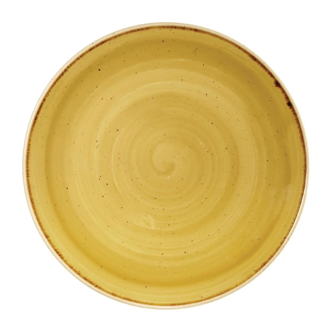 Churchill Stonecast Evolve Coupe Plates Mustard Seed Yellow 324mm (6 Pack)