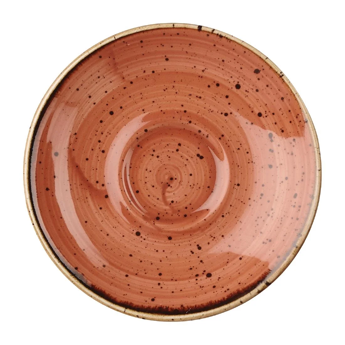 Churchill Stonecast Espresso Saucers Spiced Orange 118mm (12 Pack)