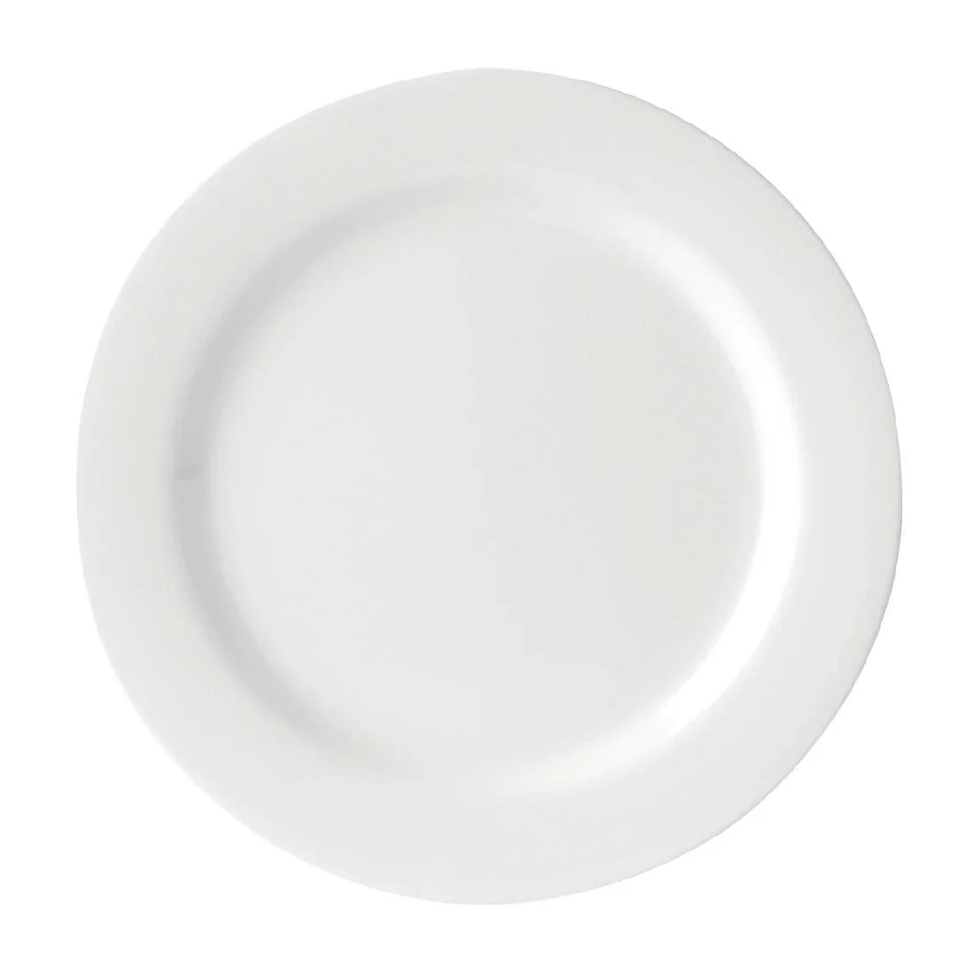 Utopia Melamine Wide Rimmed Plates White 230mm (6 Pack) - Image 1