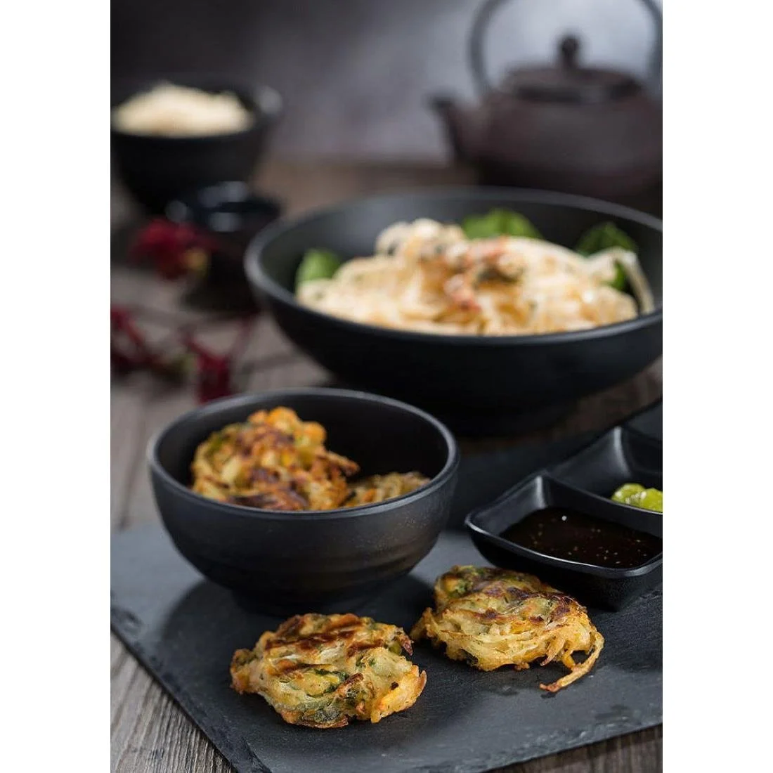 Utopia Spirit Footed Bowls Black 125mm (6 Pack) - Image 2