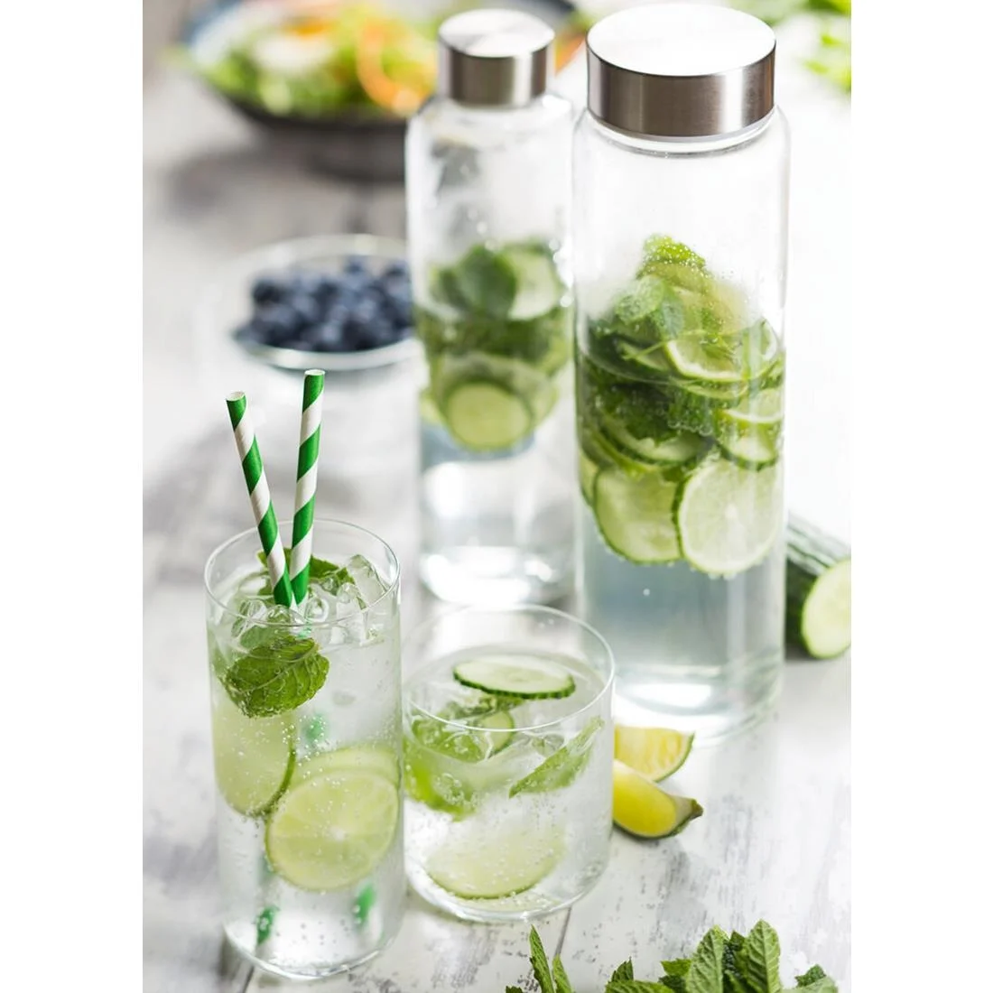 Utopia Atlantis Lidded Water Bottle 1Ltr (12 Pack) - Image 2