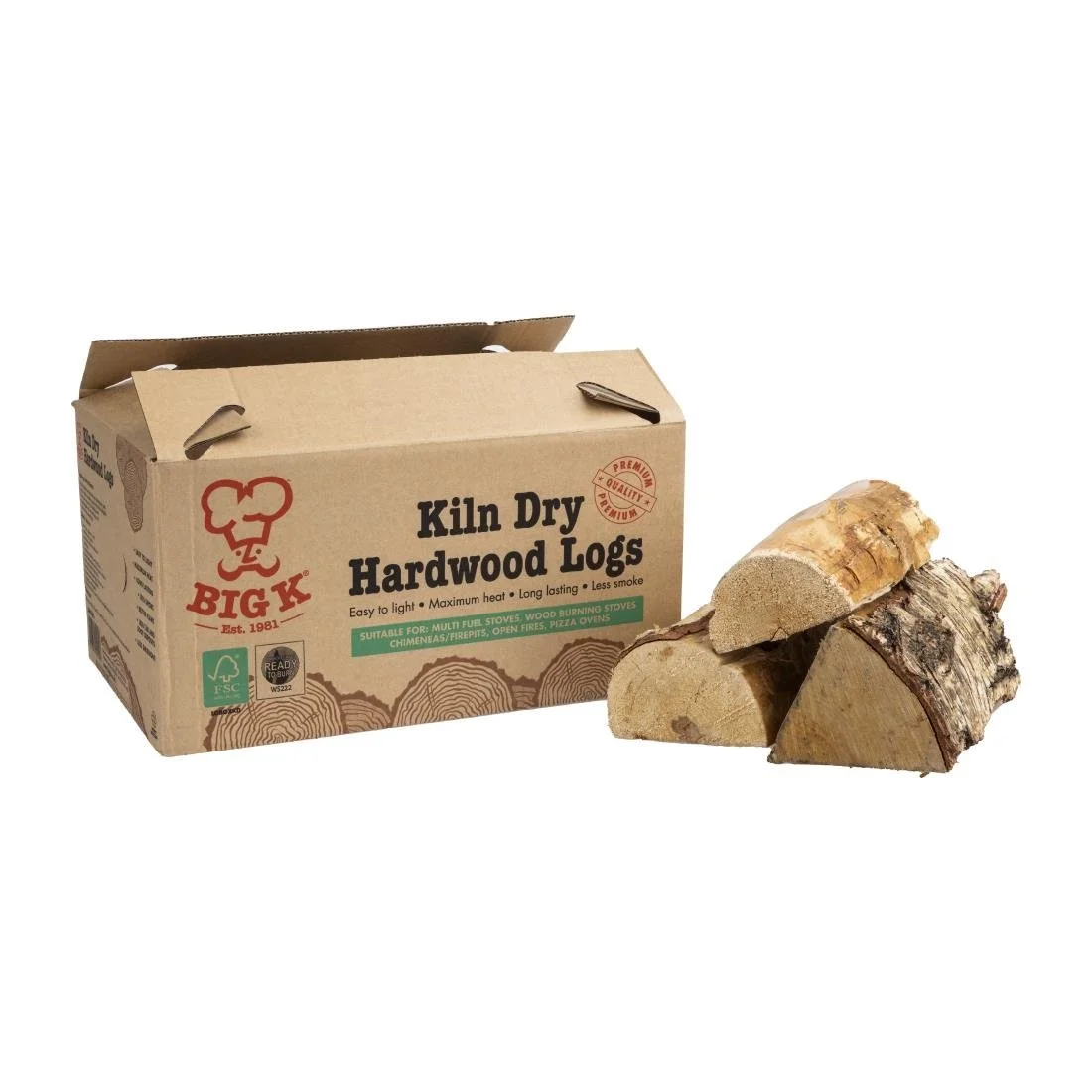 Big K Kiln Dry Hardwood Logs Box 8kg - Image 2