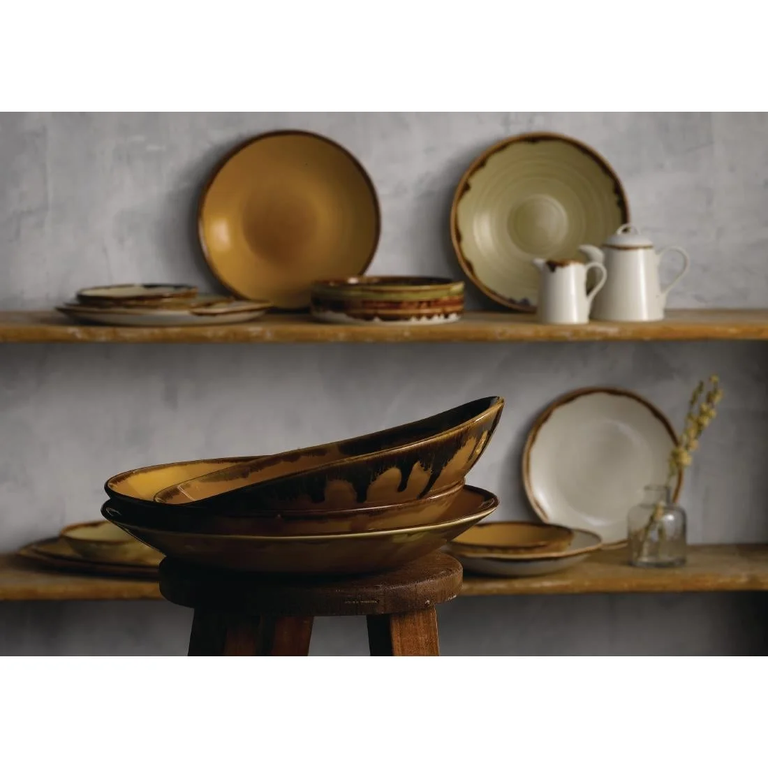 Dudson Harvest Deep Coupe Plates Mustard 255mm (12 Pack) - Image 5
