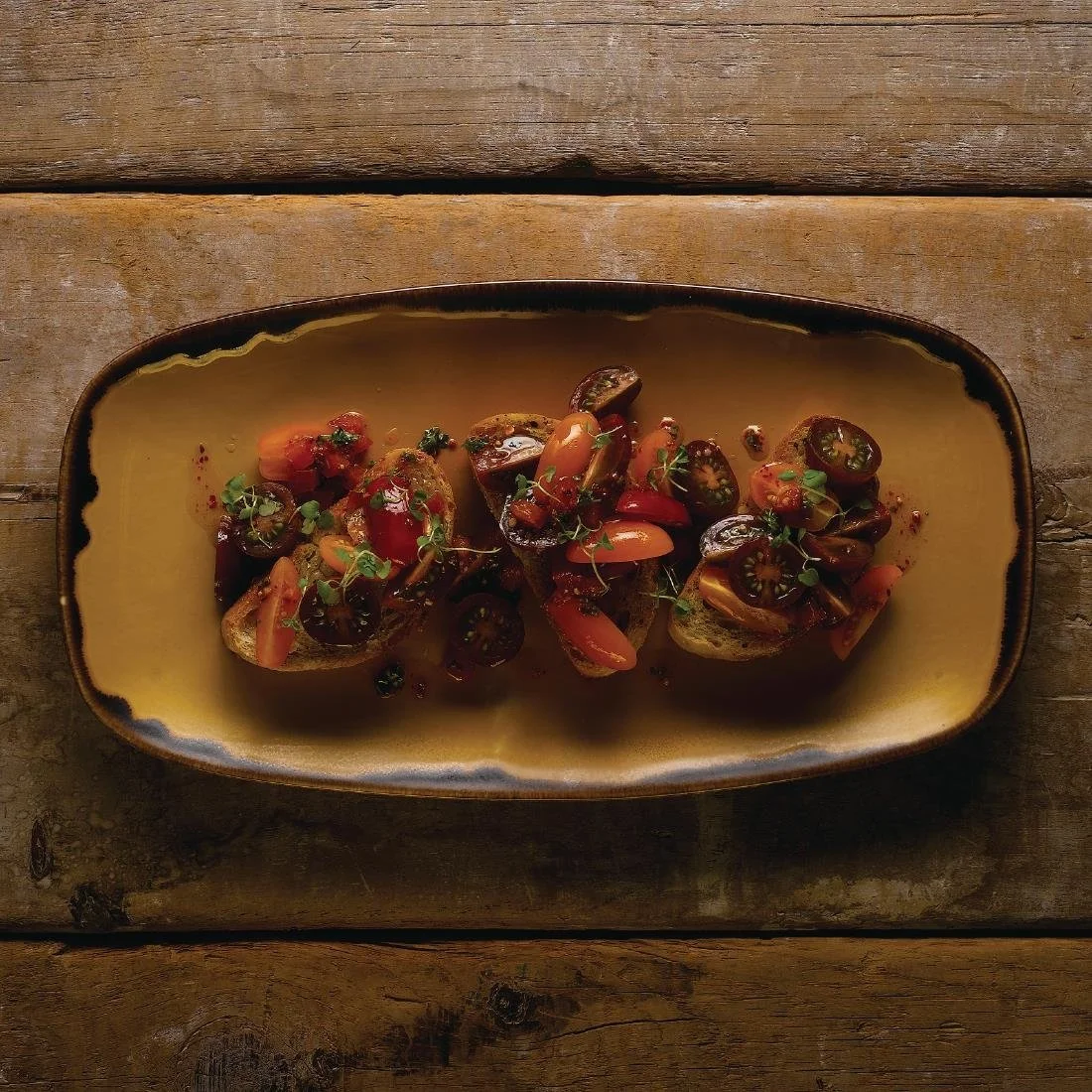 Dudson Harvest Chefs' Oblong Plates Mustard 298x153mm (12 Pack) - Image 5