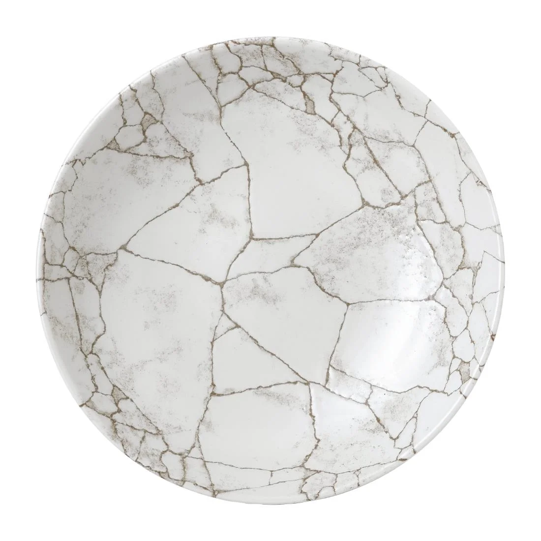 Studio Prints Kintsugi Agate Grey Coupe Plates 217mm (12 Pack)