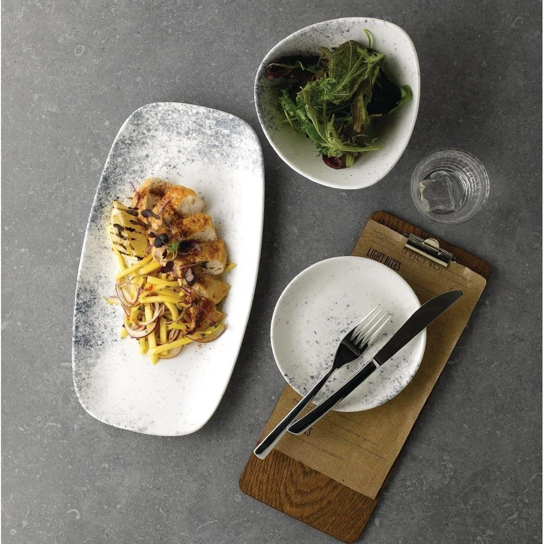 Studio Prints Haze Blue Triangle Bowls 13oz (12 Pack) - Image 2