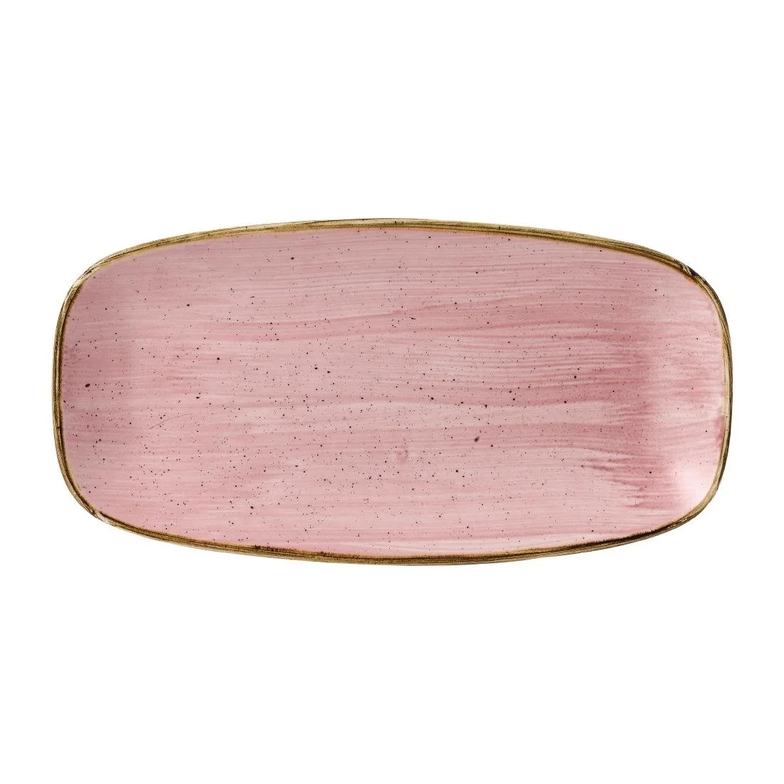 Churchill Stonecast Oblong Plates No. 3 Petal Pink 298x153mm (12 Pack) - Image 1