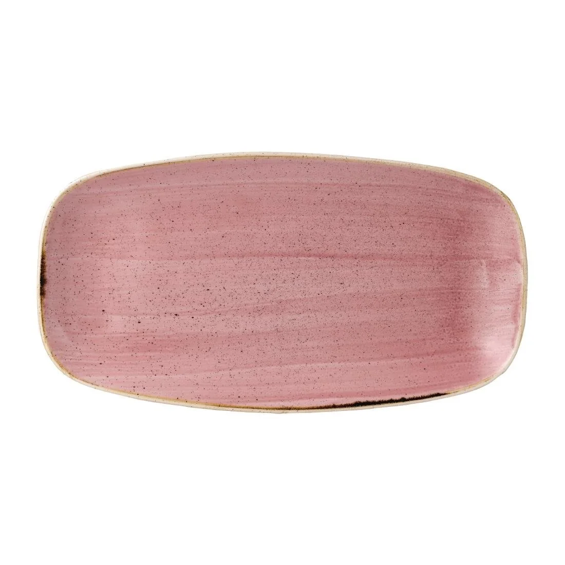 Churchill Stonecast Oblong Plates No. 4 Petal Pink 355x189mm (6 Pack) - Image 1