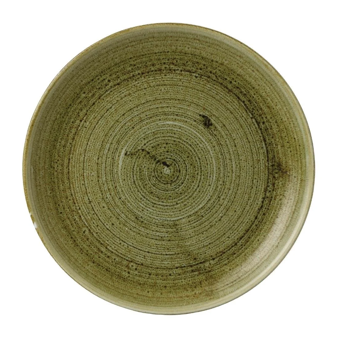 Stonecast Plume Olive Coupe Plates 10 1/4 " (12 Pack) - Image 1