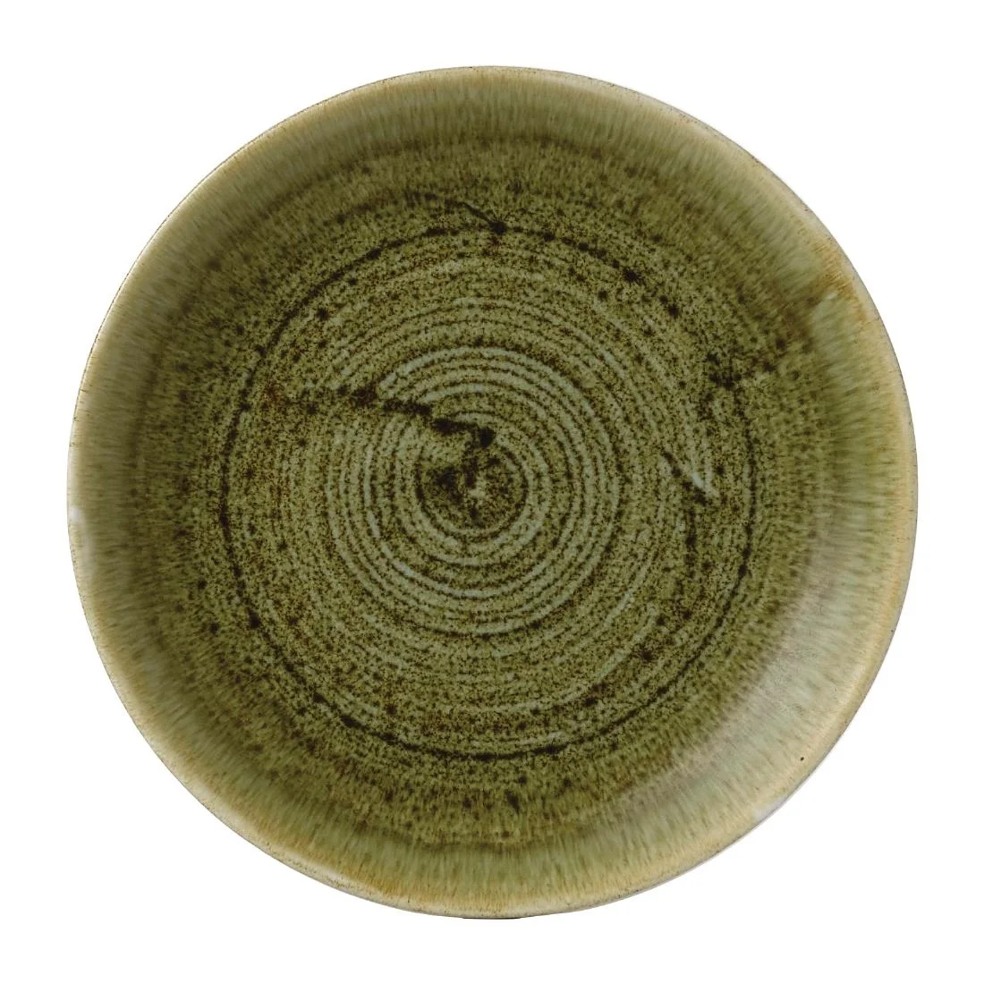 Stonecast Plume Olive Coupe Plates 6 1/2 " (12 Pack)