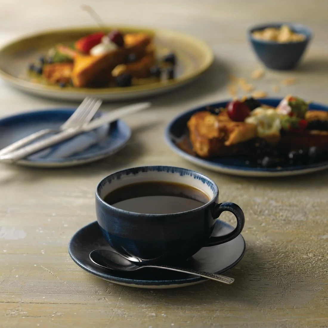 Stonecast Plume Ultramarine Cappuccino Cups 8oz (12 Pack) - Image 3
