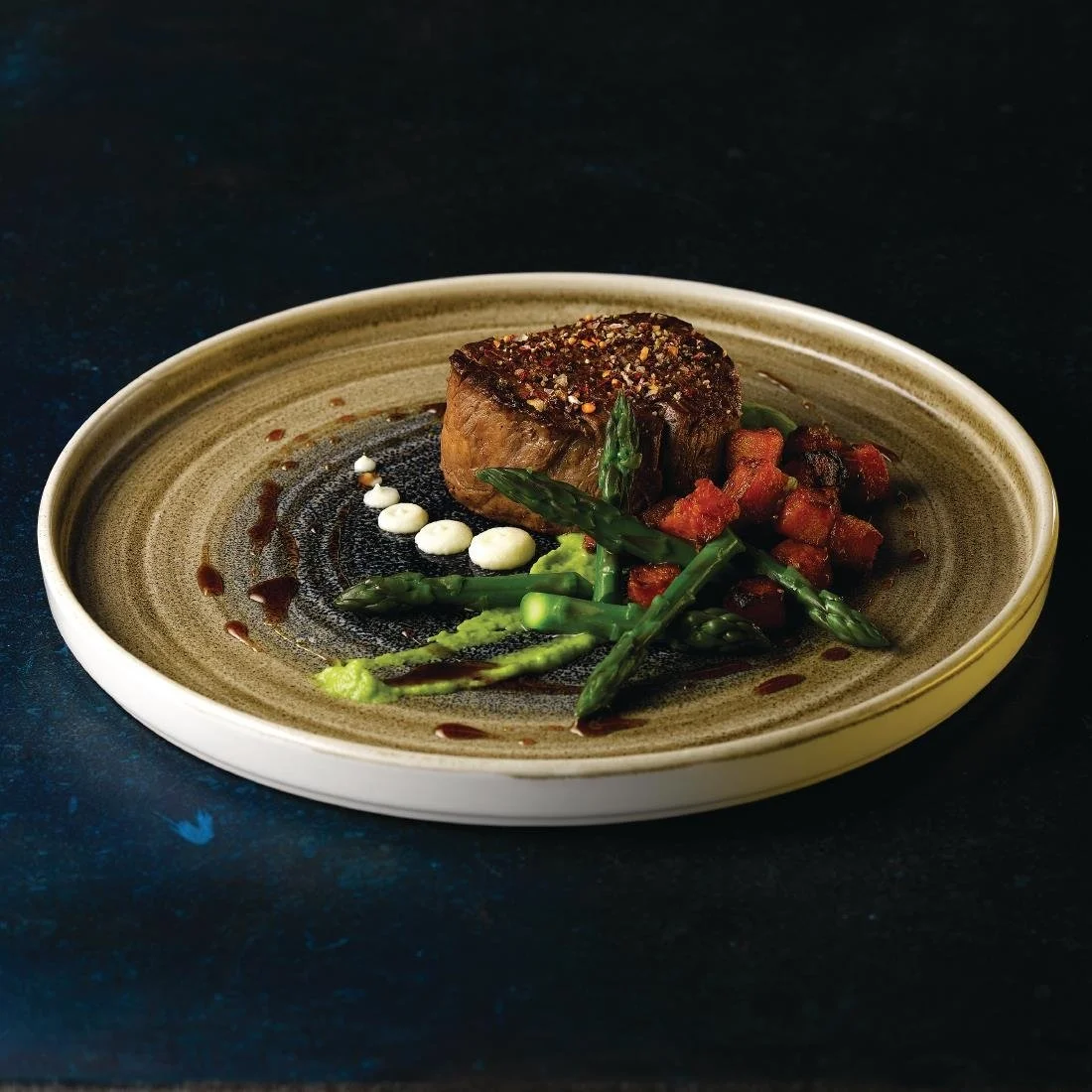 Churchill Stonecast Aqueous Bayou Walled Plates 260mm (6 Pack) - Image 2