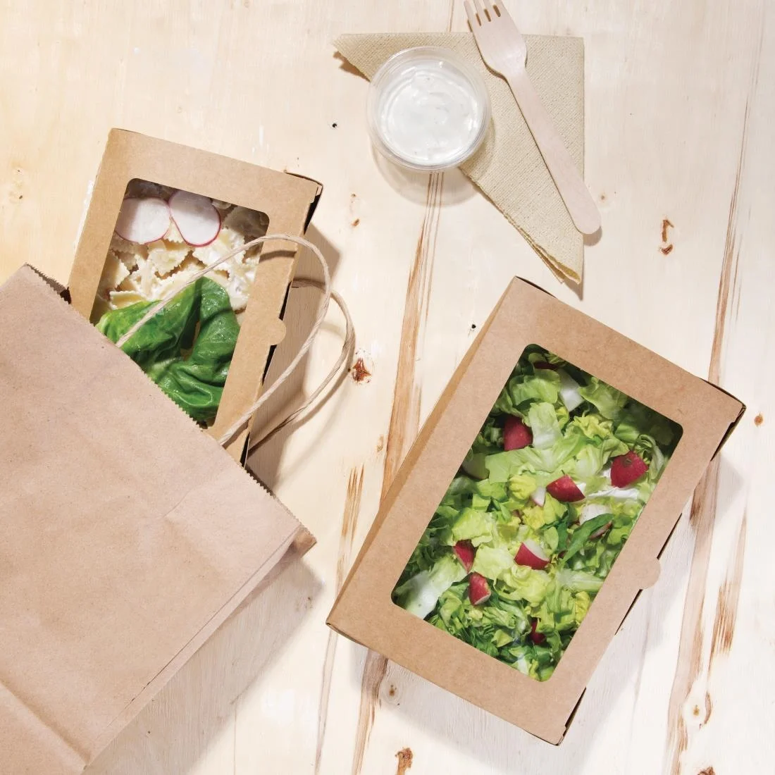 Fiesta Salad Box with PET Window 1200ml (Pack of 150) - Image 2