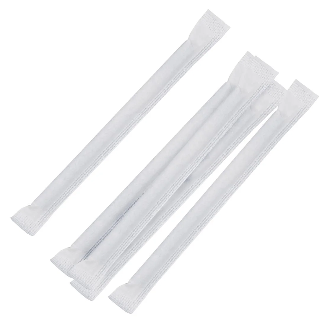 Fiesta Compostable Individually Wrapped Paper Cocktail Stirrer Straws Black (Pack of 250) - Image 3
