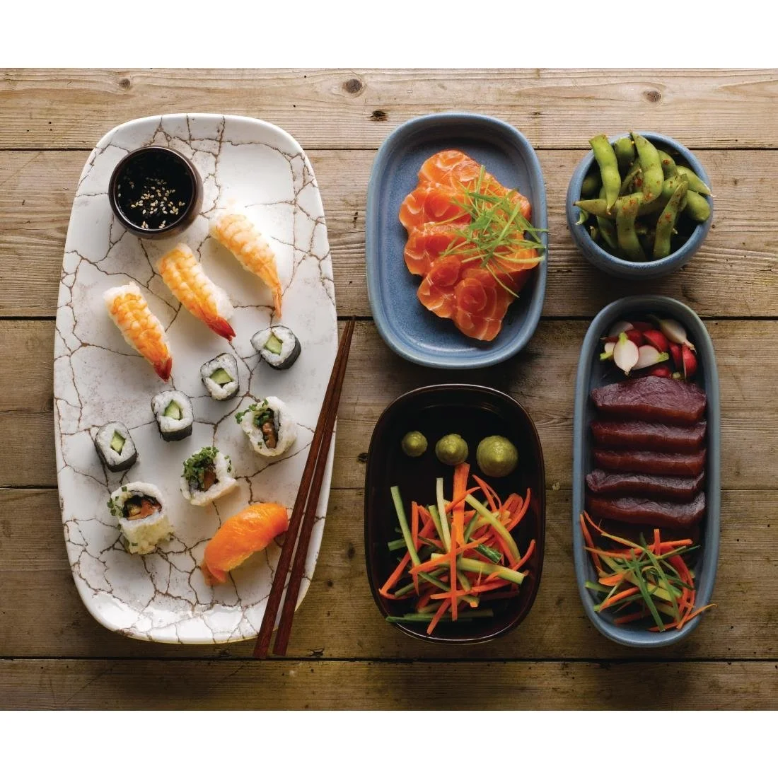 Churchill Emerge Oslo Blue Trays 230x95mm (6 Pack) - Image 8