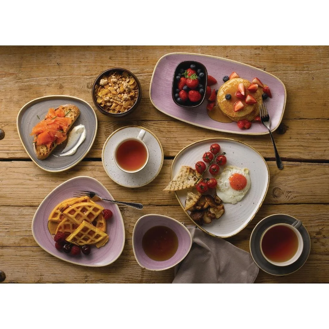 Churchill Stonecast Triangle Walled Chefs Plates 200mm (6 Pack) - Image 4