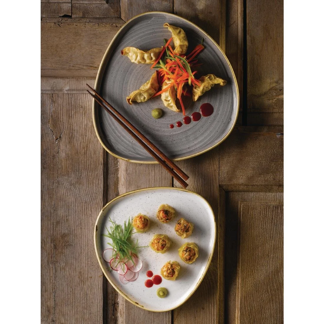 Churchill Stonecast Barley White Triangle Walled Chefs Plates 260mm (6 Pack) - Image 8