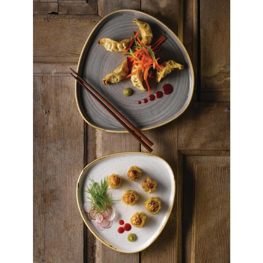 Churchill Stonecast Grey Triangle Walled Chefs Plates 260mm (6 Pack) - Image 7