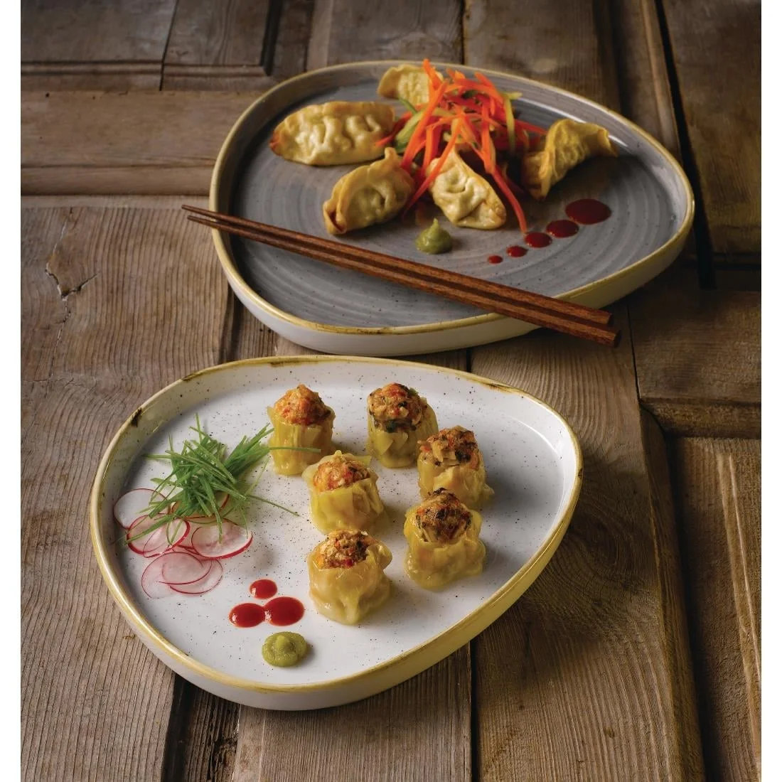Churchill Stonecast Grey Triangle Walled Chefs Plates 260mm (6 Pack) - Image 8