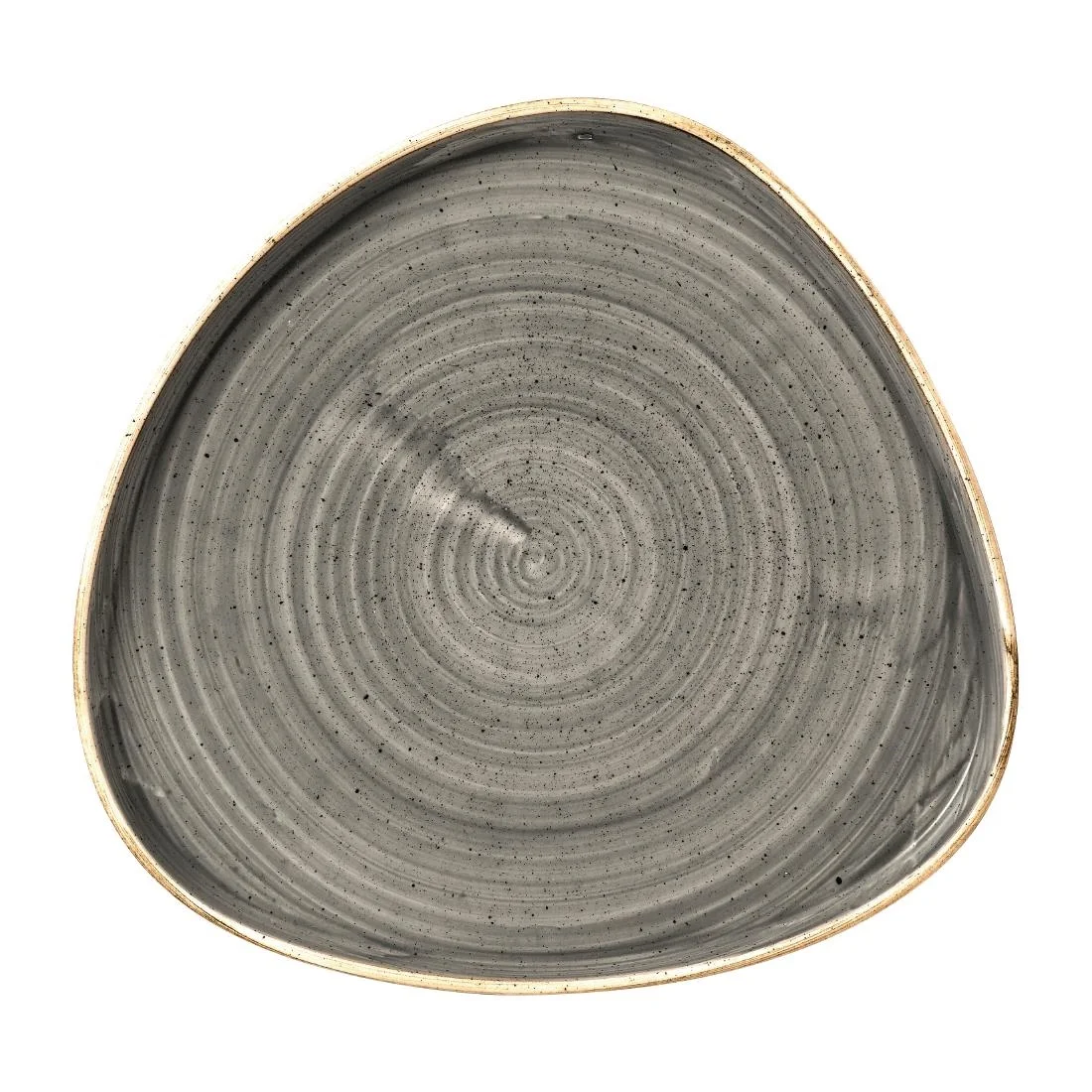 Churchill Stonecast Grey Triangle Walled Chefs Plates 260mm (6 Pack) - Image 1
