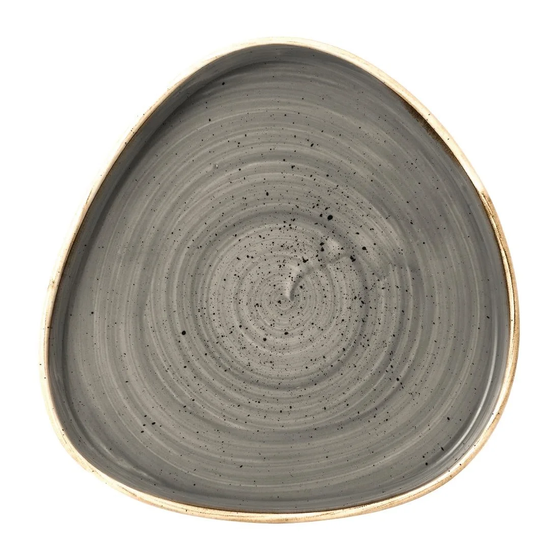 Churchill Stonecast Grey Triangle Walled Chefs Plates 200mm (6 Pack)