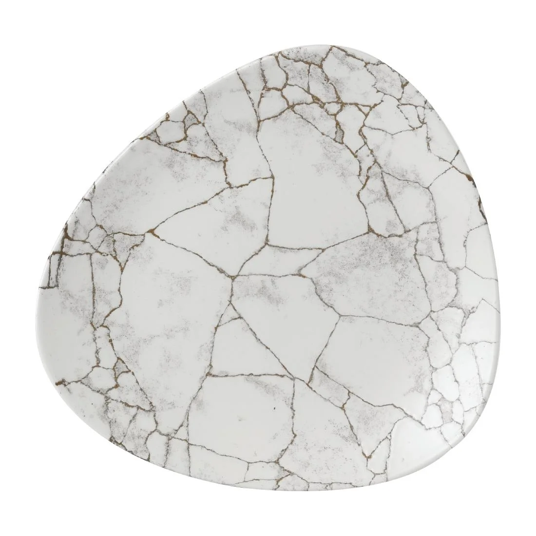Churchill Studio Prints Kintsugi Agate Grey Lotus Plates 254mm (12 Pack)
