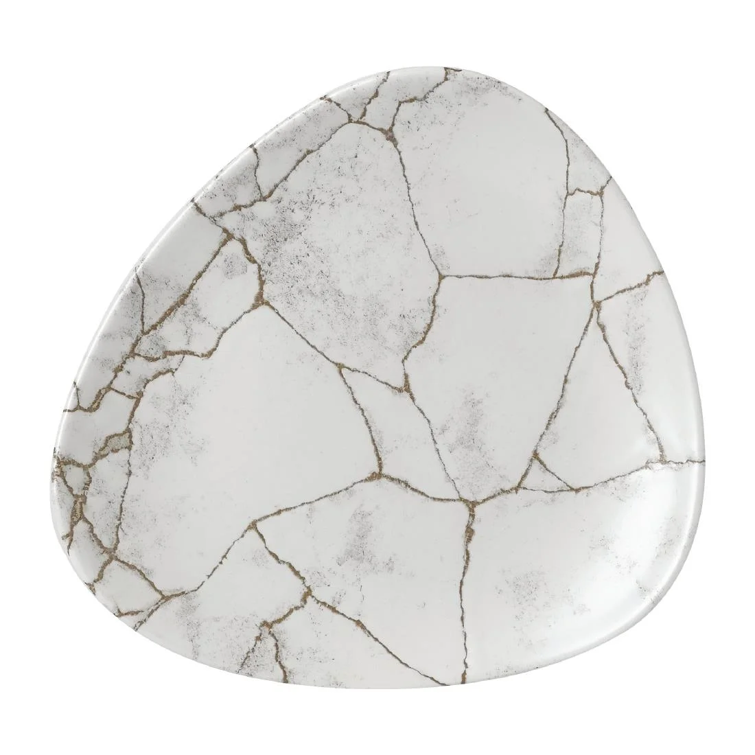 Churchill Studio Prints Kintsugi Agate Grey Lotus Plates 177mm (12 Pack)