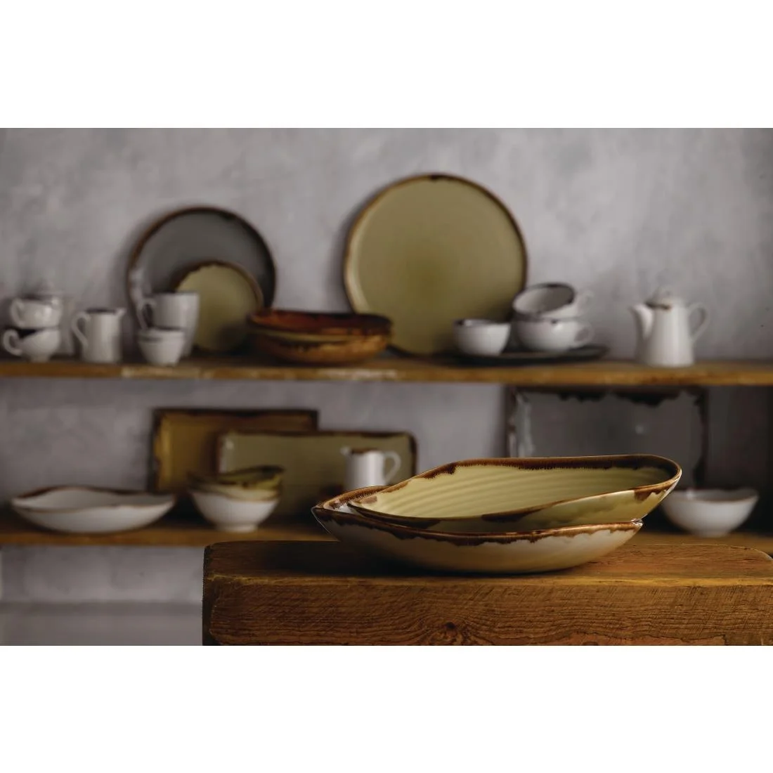 Dudson Harvest Organic Coupe Wobbly Bowls 295mm Linen (6 Pack) - Image 3