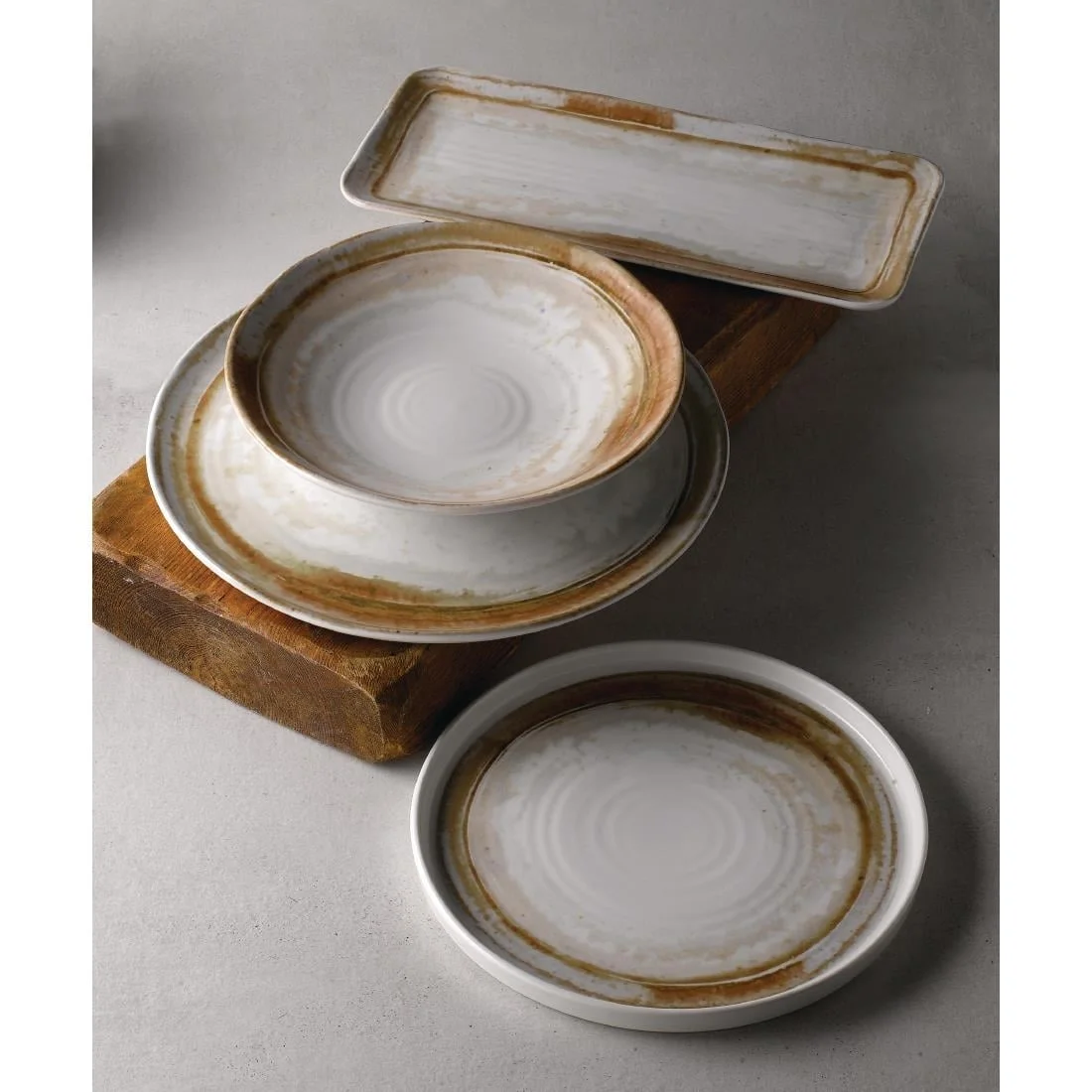 Dudson Finca Sandstone Organic Coupe Bowls 279mm (12 Pack) - Image 9
