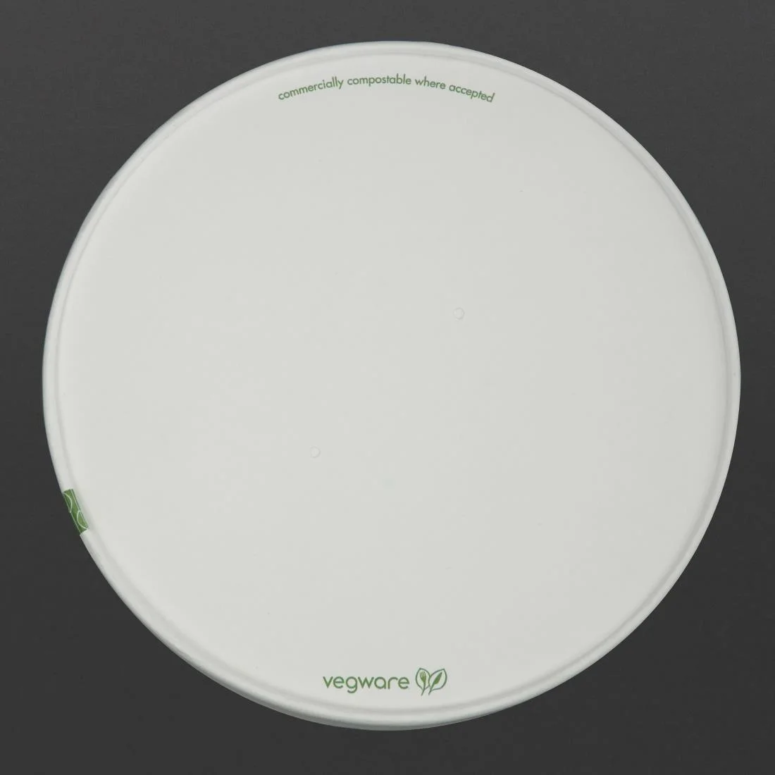 Vegware 185-Series Compostable Bon Appetit Wide PLA-lined Paper Food Bowl Lid (Pack of 300) - Image 2