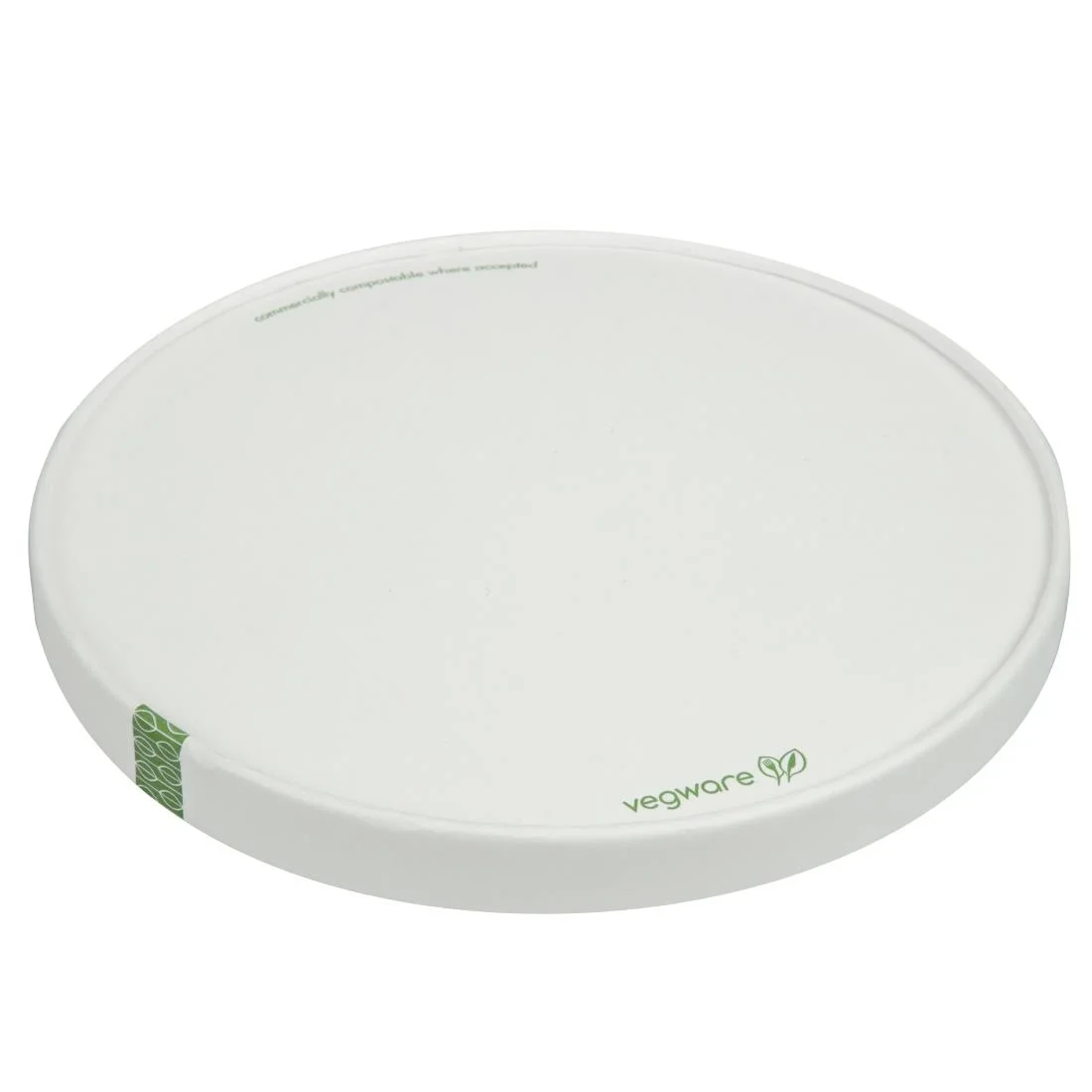 Vegware 185-Series Compostable Bon Appetit Wide PLA-lined Paper Food Bowl Lid (Pack of 300) - Image 3