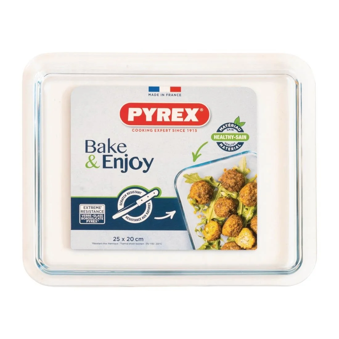 Pyrex Cook and Care Glass Tray 250x200mm - Image 2