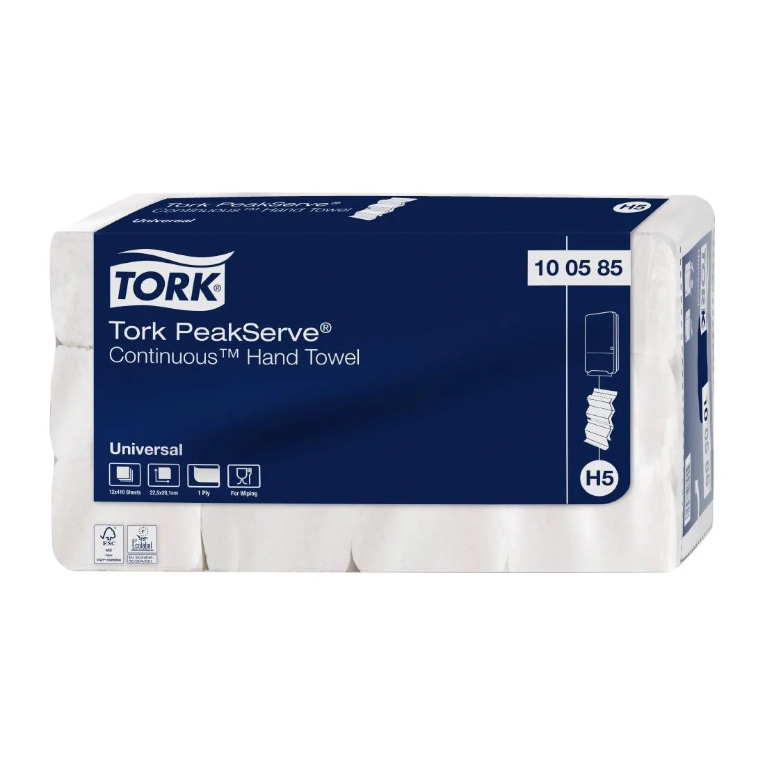 Tork PeakServe Continuous Paper Hand Towels White H5 (12 Pack) - Image 2