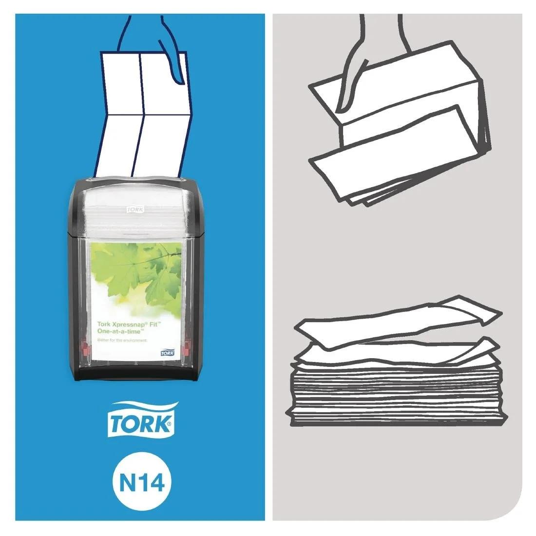 Tork Xpressnap Fit Dispenser Napkins White N14 (6 Pack) - Image 5