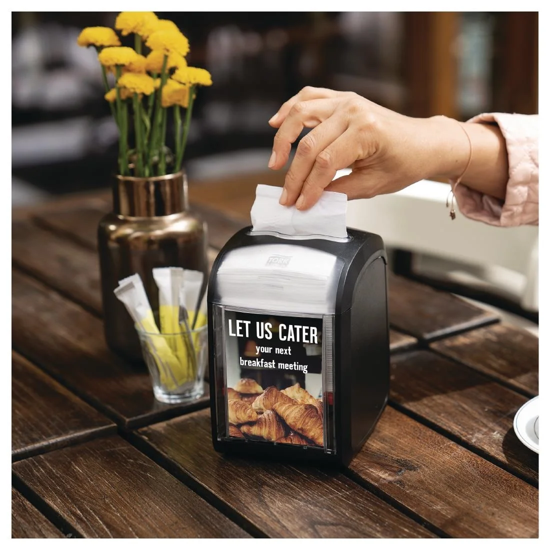 Tork Xpressnap Fit Tabletop Napkin Dispenser Black N14 - Image 2