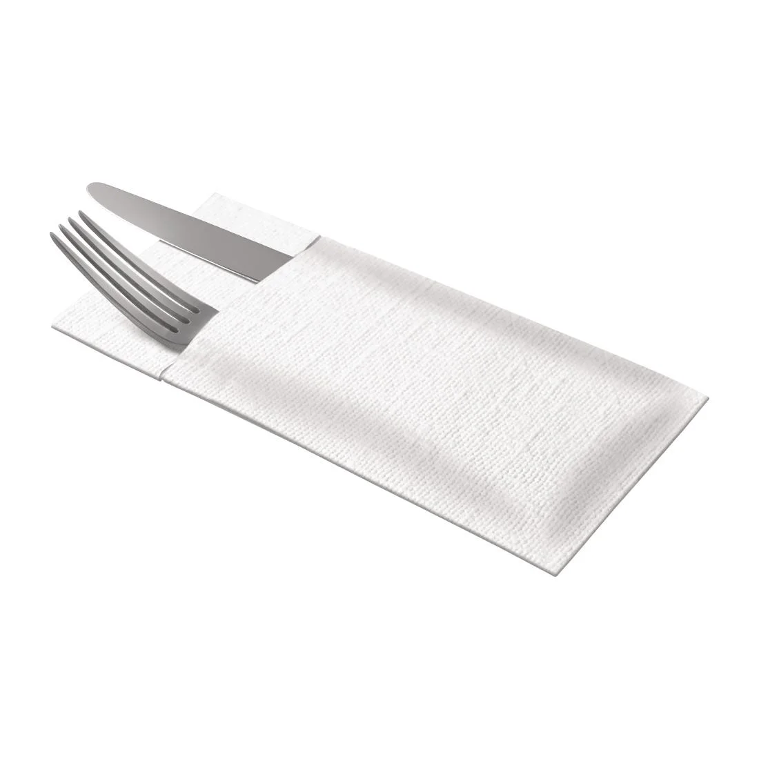 Tork LinStyle Cutlery Bag Napkins White (14 Pack) - Image 3