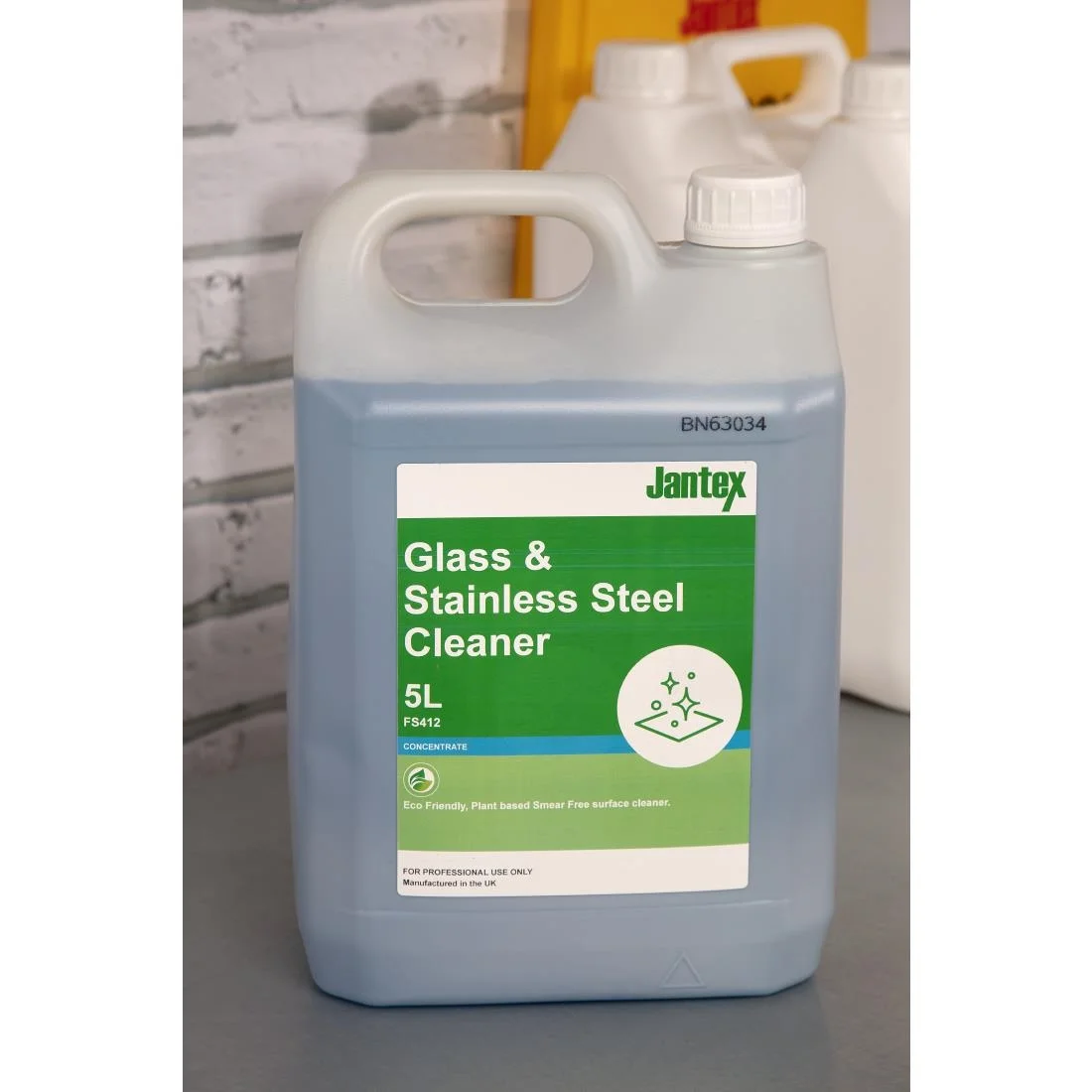 Jantex Green Glass and Stainless Steel Cleaner Concentrate 5Ltr - Image 5