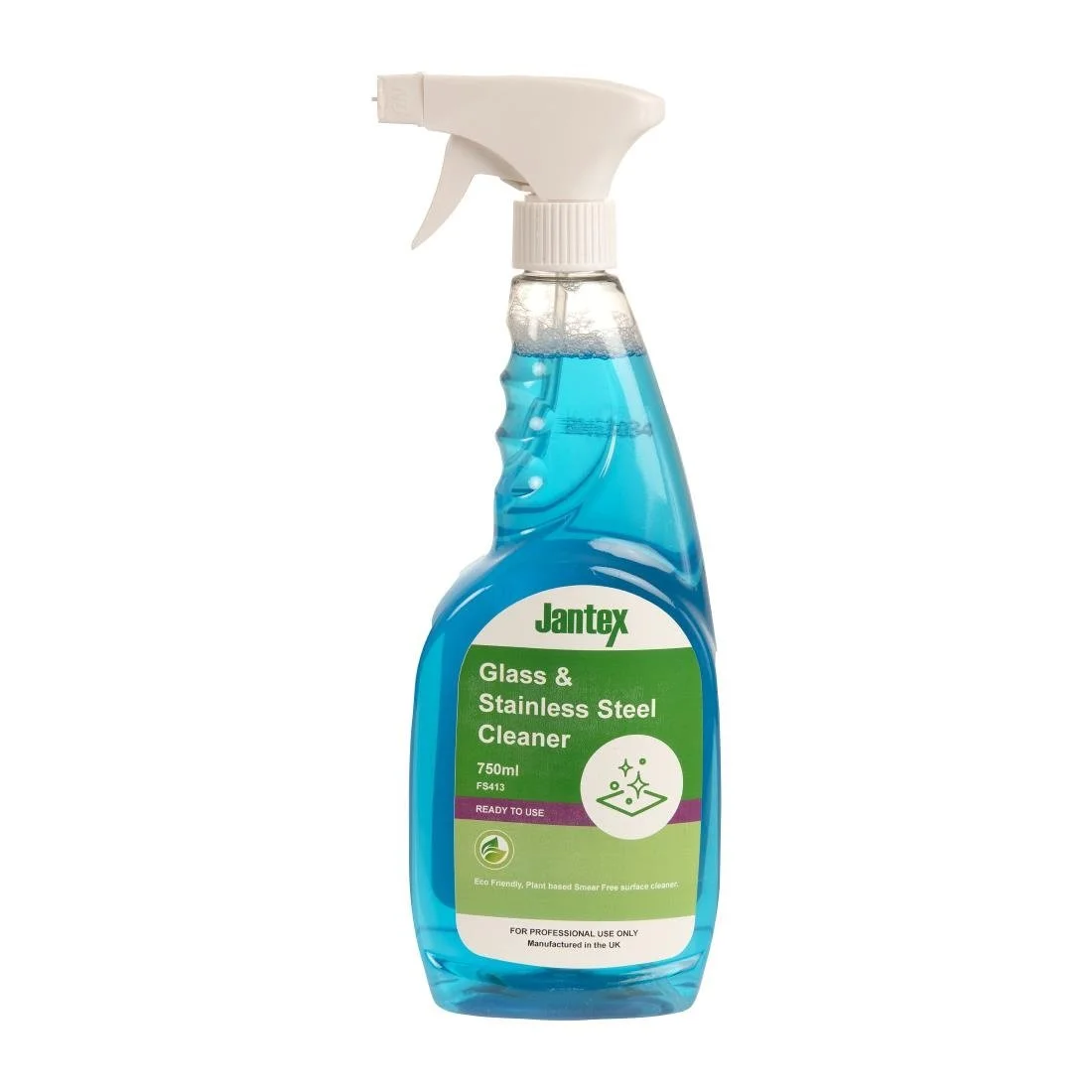 Jantex Green Glass and Stainless Steel Cleaner Ready To Use 750ml - Image 1