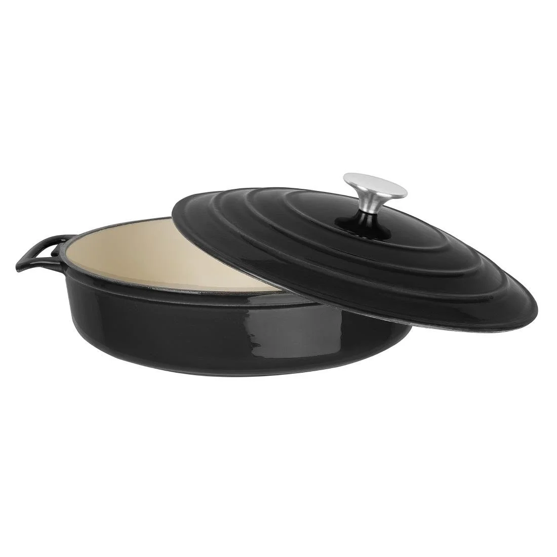 Vogue Round Sauté Pan Black 28cm - Image 2