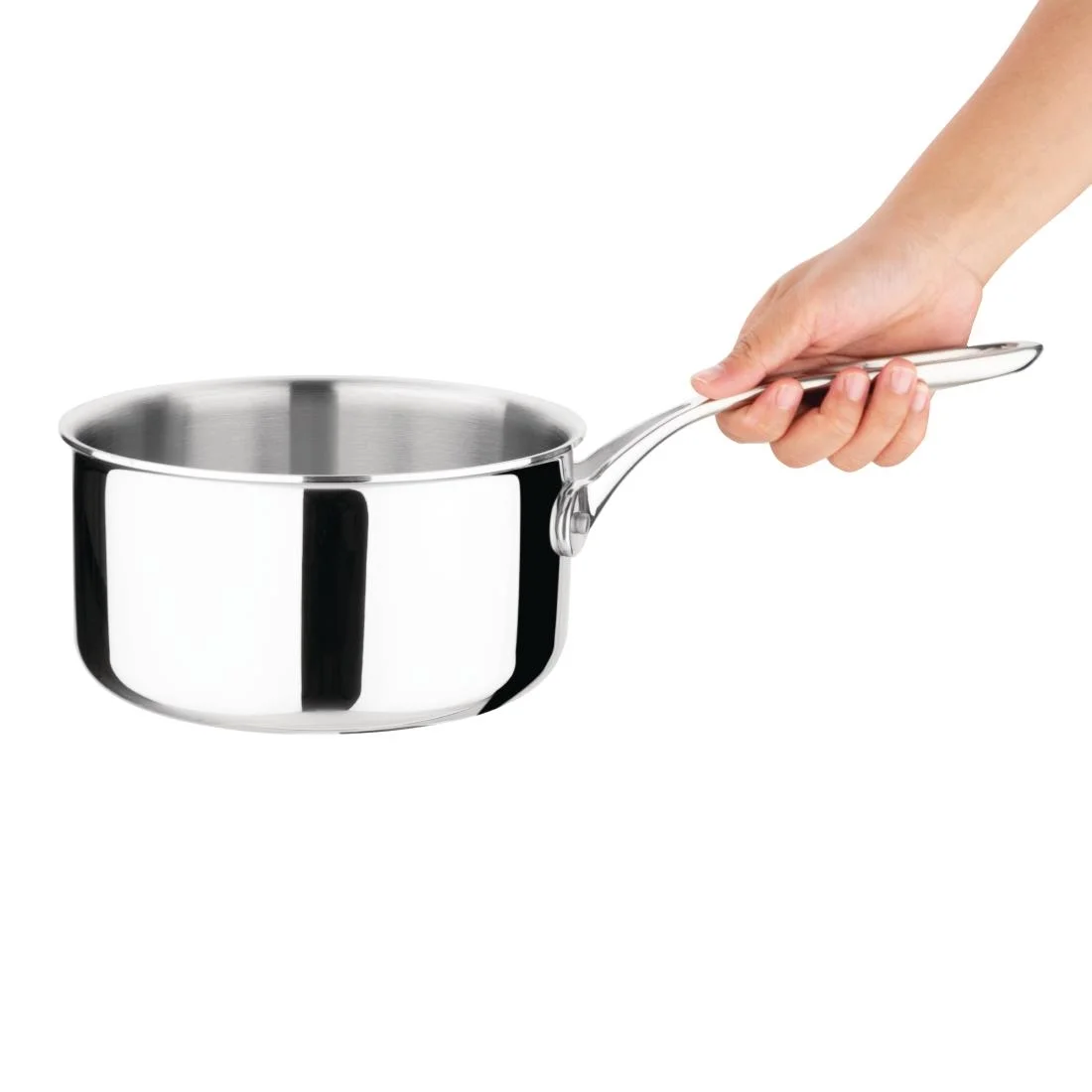 Vogue Stainless Steel Tri-Wall Saucepan 18cm - Image 2
