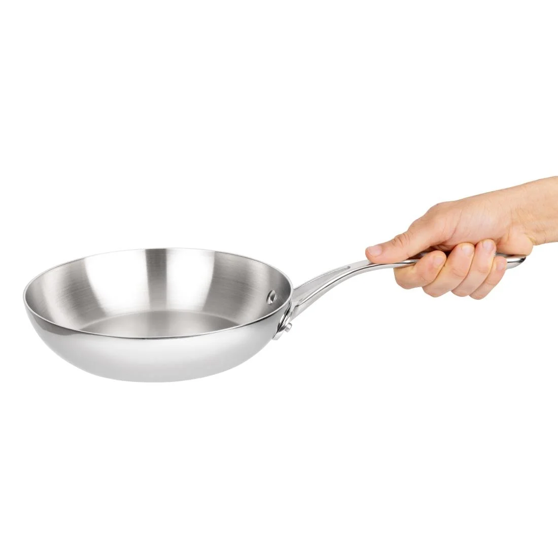 Vogue Stainless Steel and Aluminium Tri-Wall Frying Pan 20cm - Image 6