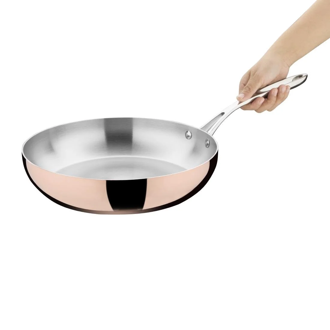 Vogue Copper Tri-Wall Frying Pan 28cm - Image 2
