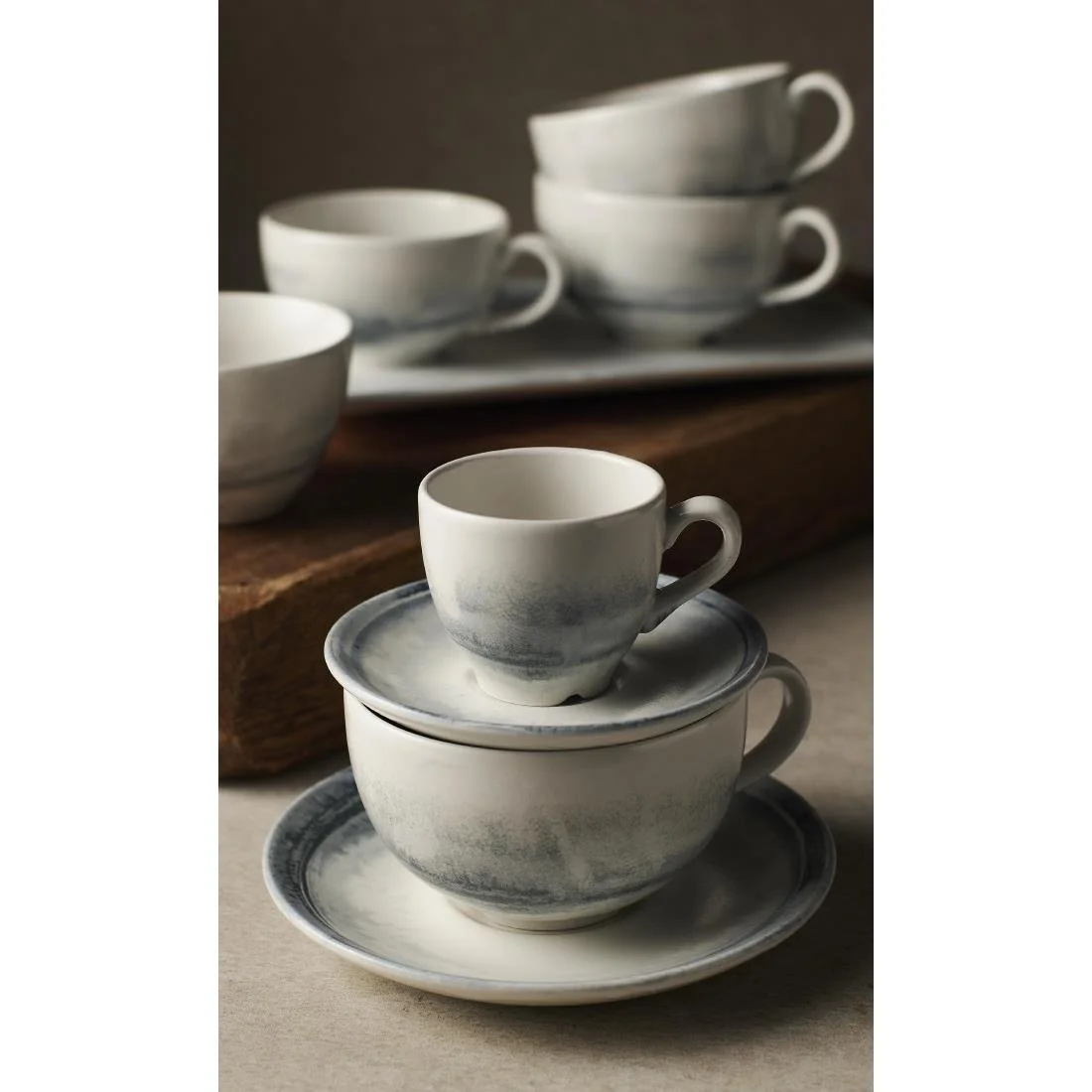 Dudson Makers Finca Limestone Espresso Saucers 118mm (12 Pack) - Image 2