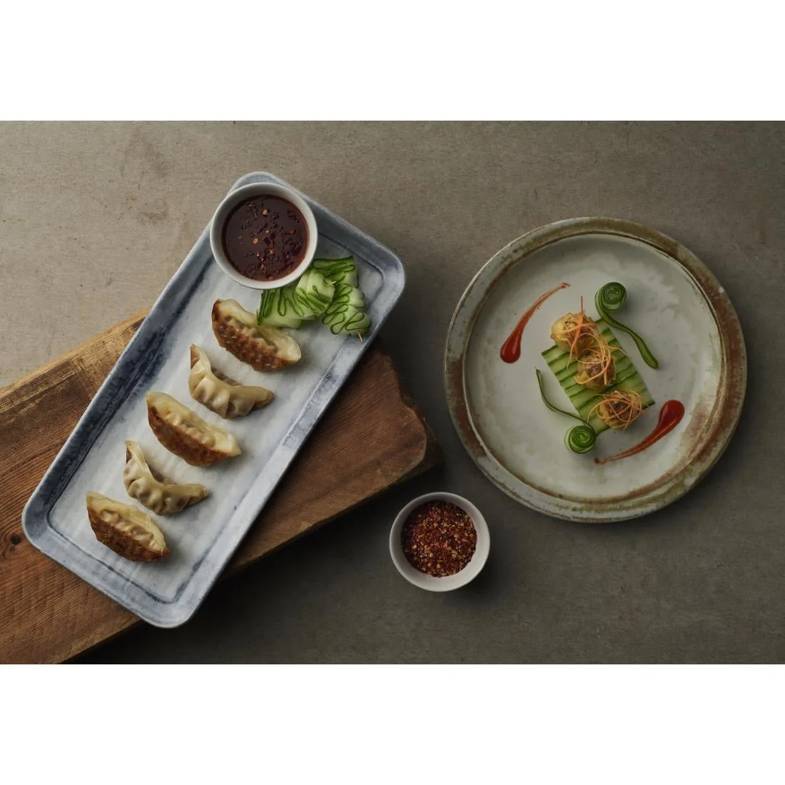 Dudson Makers Finca Limestone Organic Coupe Rect Plat 338x155mm (6 Pack) - Image 5