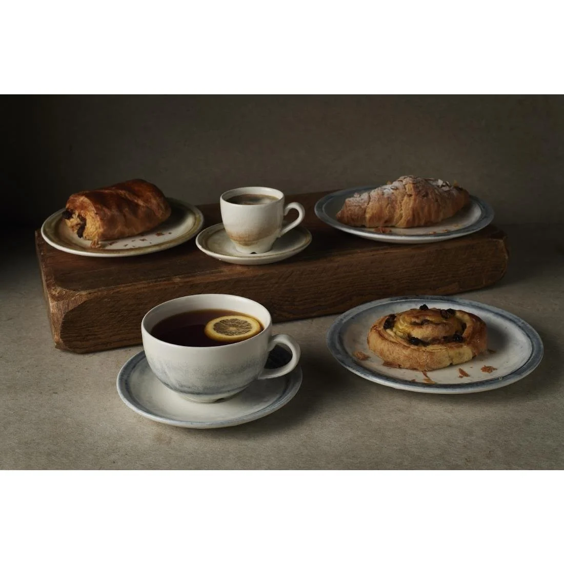 Dudson Makers Finca Limestone Cappuccino Saucer 159mm (12 Pack) - Image 3