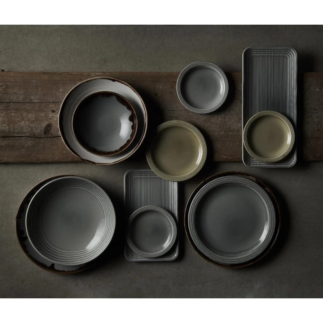 Dudson Harvest Norse Organic Rectangular Plates Grey 270x160mm (12 Pack) - Image 3
