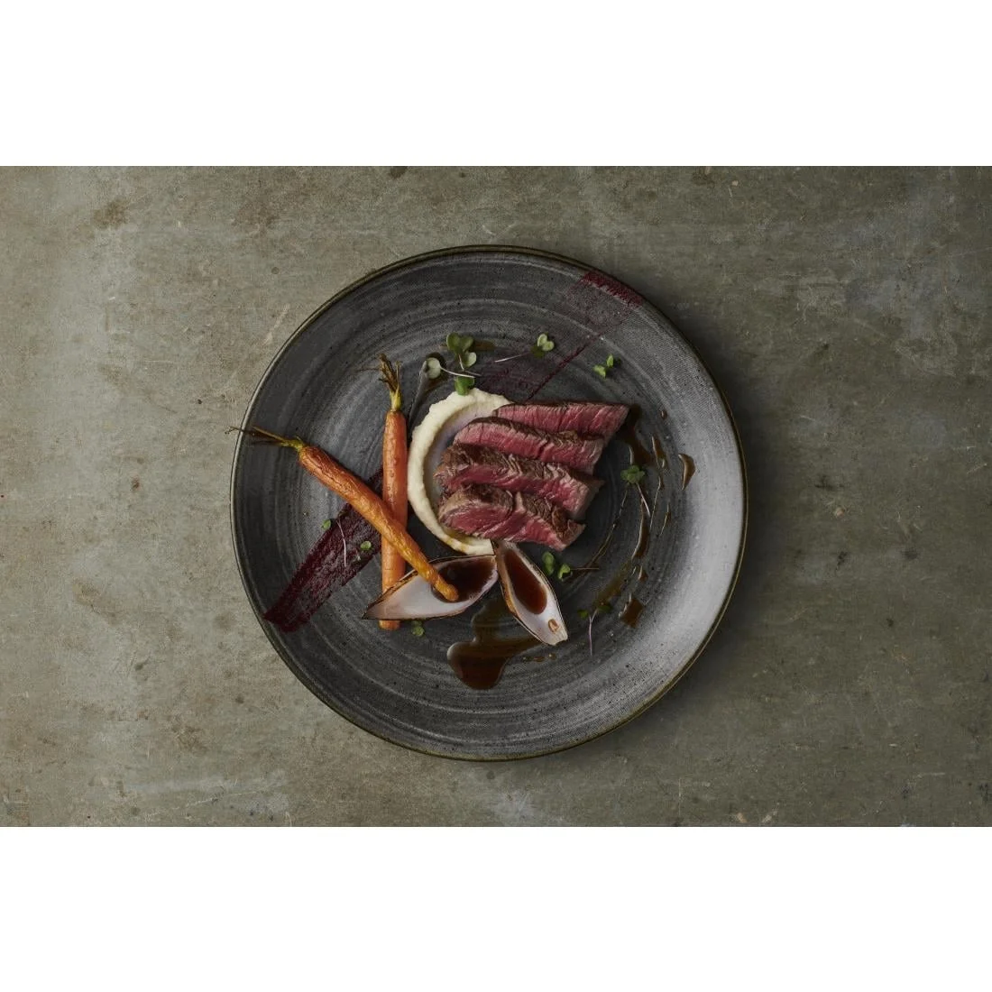 Churchill Stonecast Raw Evolve Coupe Plates Black 260mm (12 Pack) - Image 2