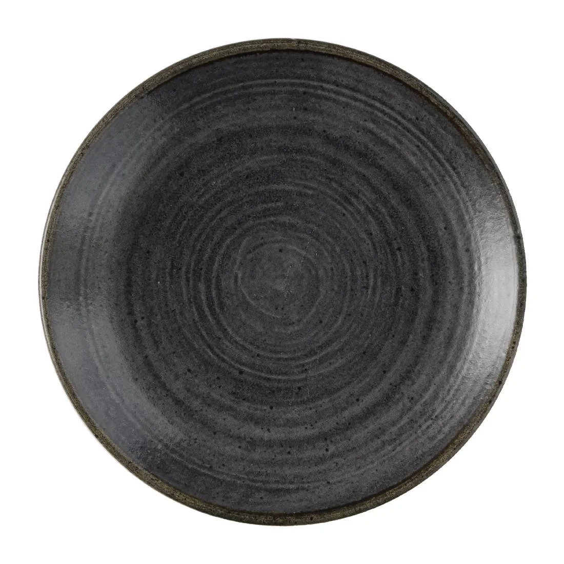 Churchill Stonecast Raw Evolve Coupe Plates Black 165mm (12 Pack)